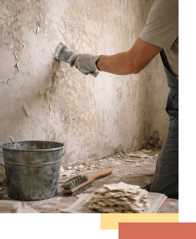 Удаление старой краски со стен в Котласе качественно и быстро