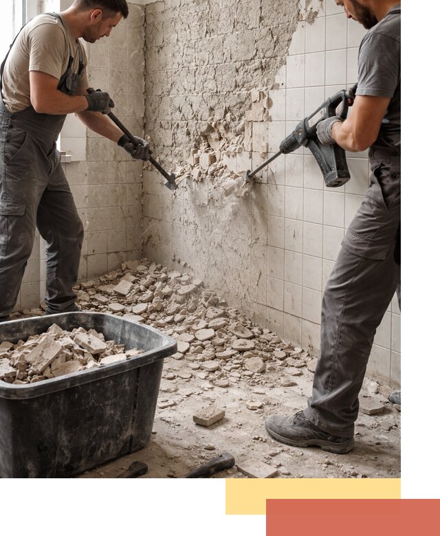 Демонтаж плитки со стен в Котласе быстро и аккуратно