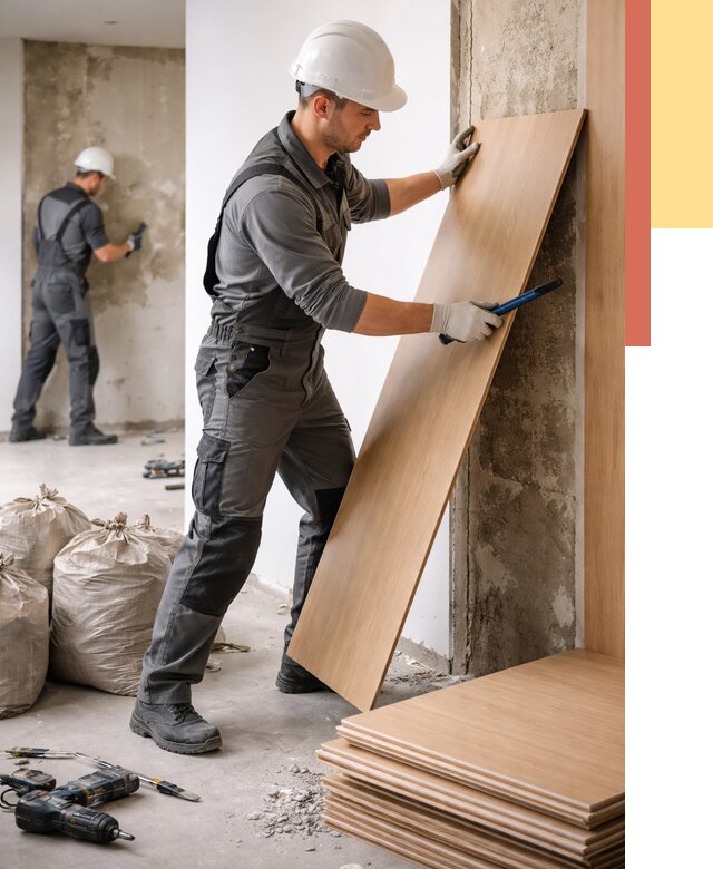 Демонтаж стеновых панелей в Котласе от 3627 руб. за м² быстро и недорого | ОТДЕЛОЧНИК-Ктл