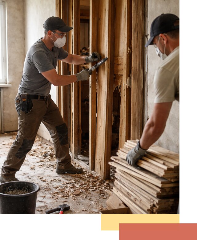 Демонтаж деревянных перегородок в Котласе быстро и аккуратно