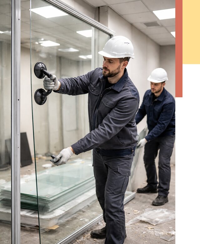 Демонтаж стеклянных перегородок в Котласе от 3316 руб. — быстро и недорого | ОТДЕЛОЧНИК-Ктл