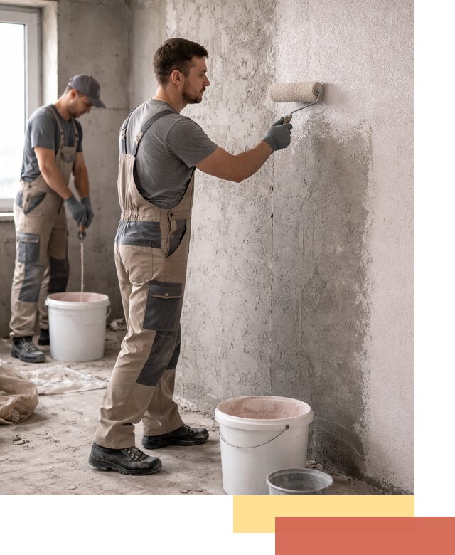 Нанесение бетоноконтакта на стены в Котласе для последующей отделки