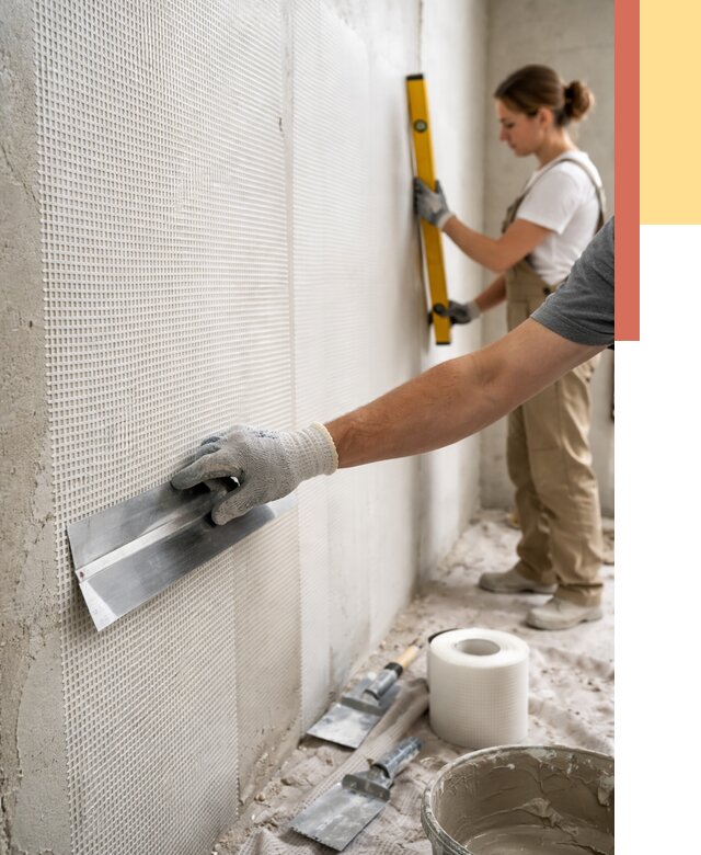 Армирование стен стеклосеткой в Котласе от 3316 руб. под ключ | ОТДЕЛОЧНИК-Ктл