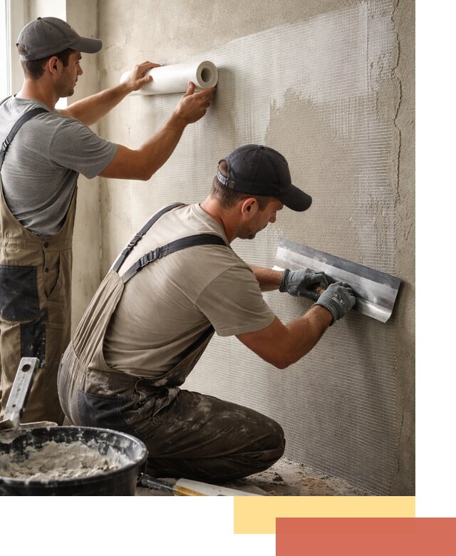 Армирование стен стеклосеткой в Котласе для прочной отделки