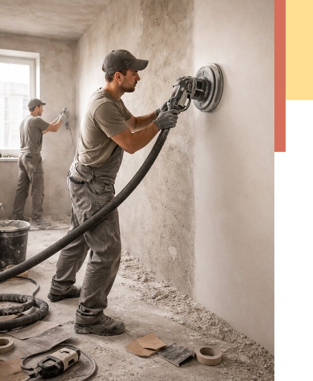 Шлифовка стен в Котласе от 1244 руб/м2 — быстро и недорого | ОТДЕЛОЧНИК-Ктл