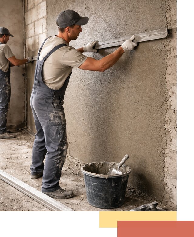 Штукатурка стен цементно-песчаная в Котласе профессионально