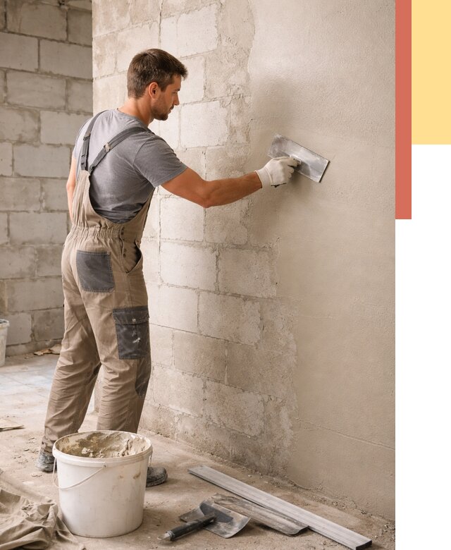 Штукатурка стен из газобетона в Котласе от 2176 руб./м2 — быстро и недорого | ОТДЕЛОЧНИК-Ктл