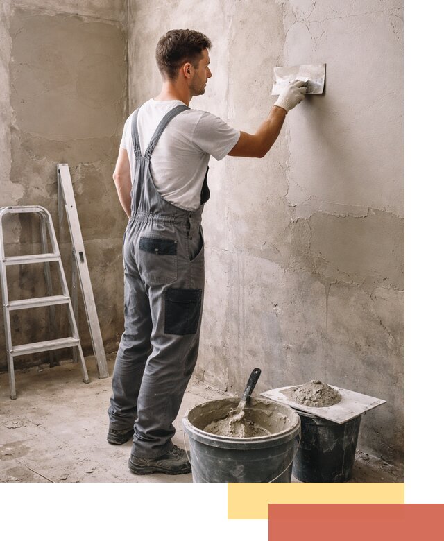 Штукатурка стен в ванной под ключ в Котласе