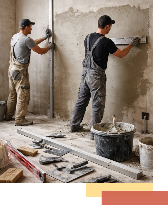 Профессиональная штукатурка стен под плитку в Котласе