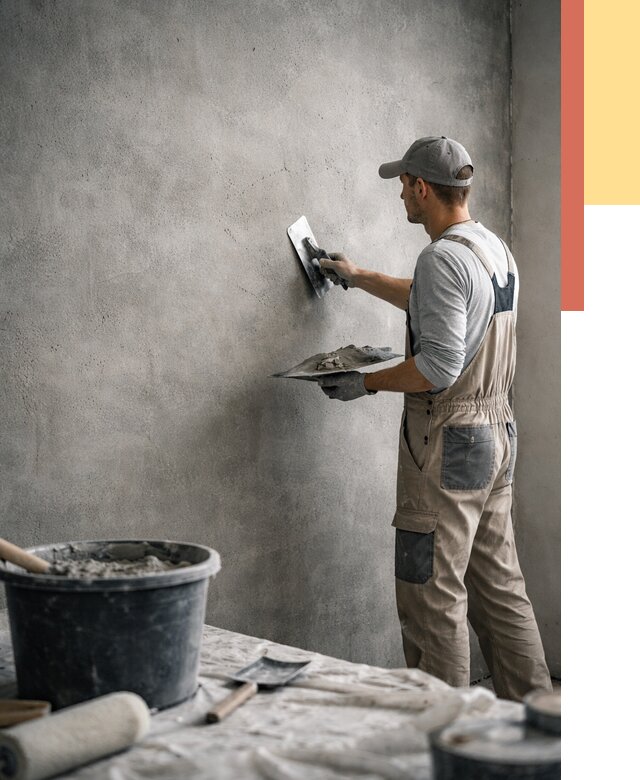 Декоративная штукатурка под бетон в Котласе от 2591 руб./м² — нанесение под ключ | ОТДЕЛОЧНИК-Ктл