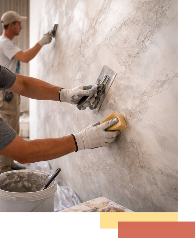 Декоративная штукатурка под мрамор в Котласе для стен и потолков
