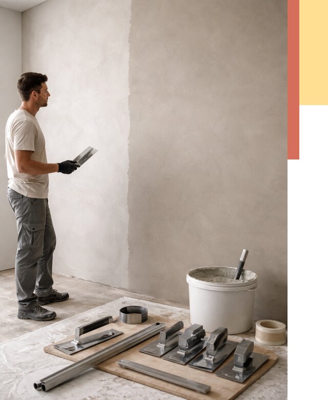 Нанесение микроцемента на стены в Котласе от 3316 руб./м2 под ключ | ОТДЕЛОЧНИК-Ктл