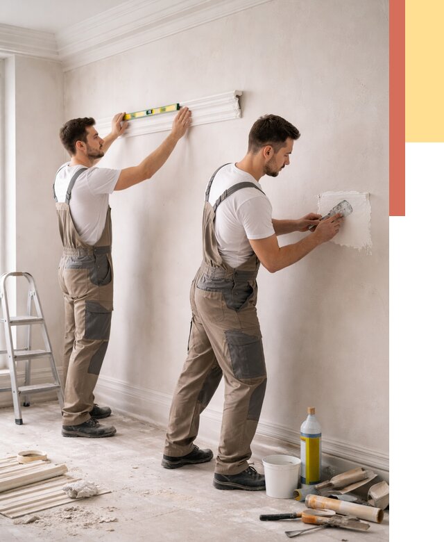 Монтаж лепнины на стены в Котласе от 4663 руб. — недорого, быстро | ОТДЕЛОЧНИК-Ктл