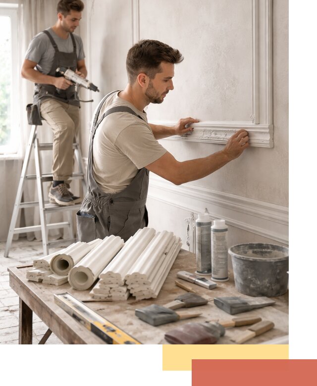 Монтаж лепнины на стены в Котласе профессионально и качественно