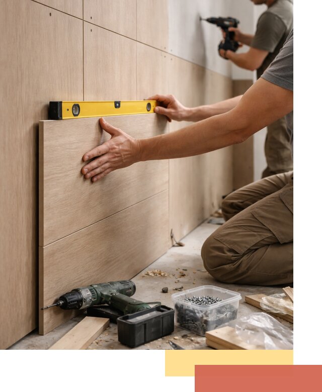 Профессиональный монтаж МДФ панелей на стены в Котласе