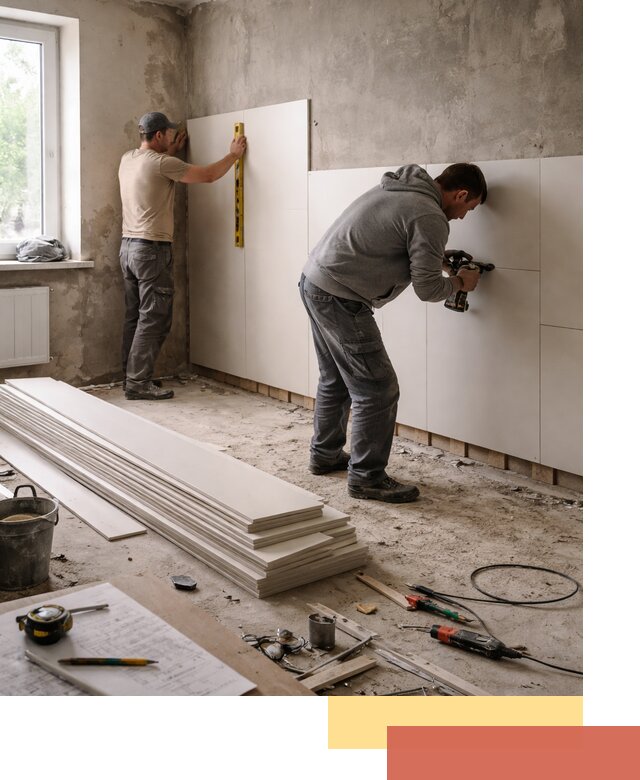 Монтаж ПВХ панелей на стены в Котласе качественно и быстро