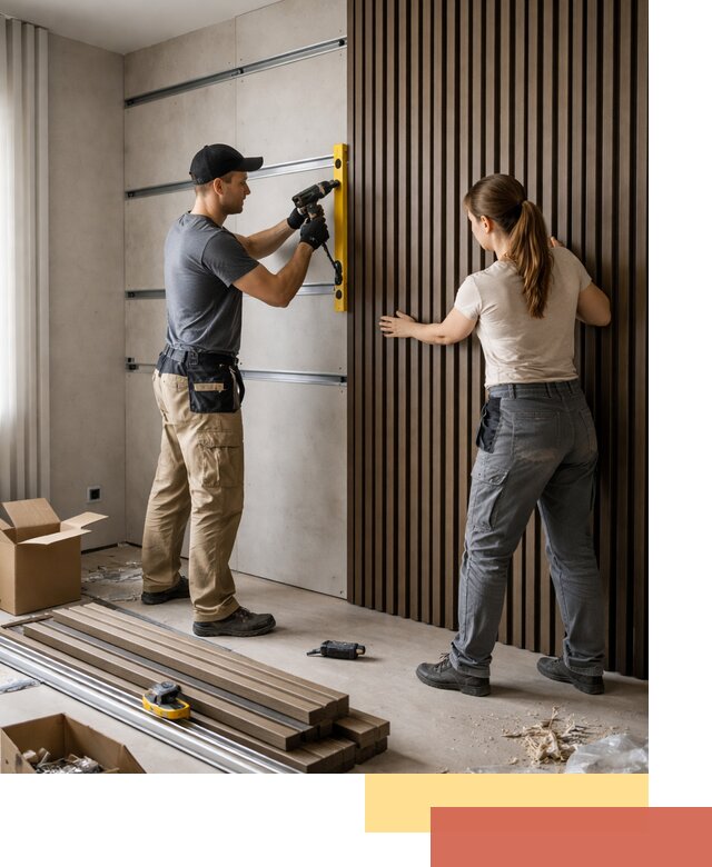 Монтаж реечных панелей на стены в Котласе