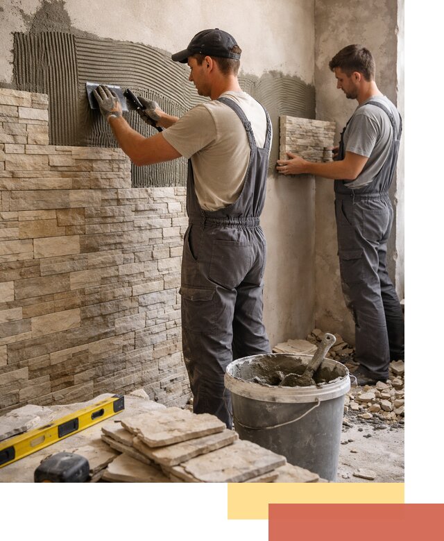 Монтаж искусственного камня в Котласе — облицовка стен и фасадов