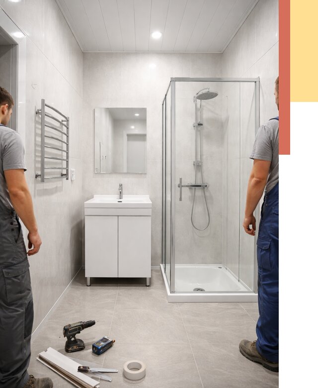 Отделка ванной комнаты панелями ПВХ в Котласе от 4663 руб. за м2 | ОТДЕЛОЧНИК-Ктл