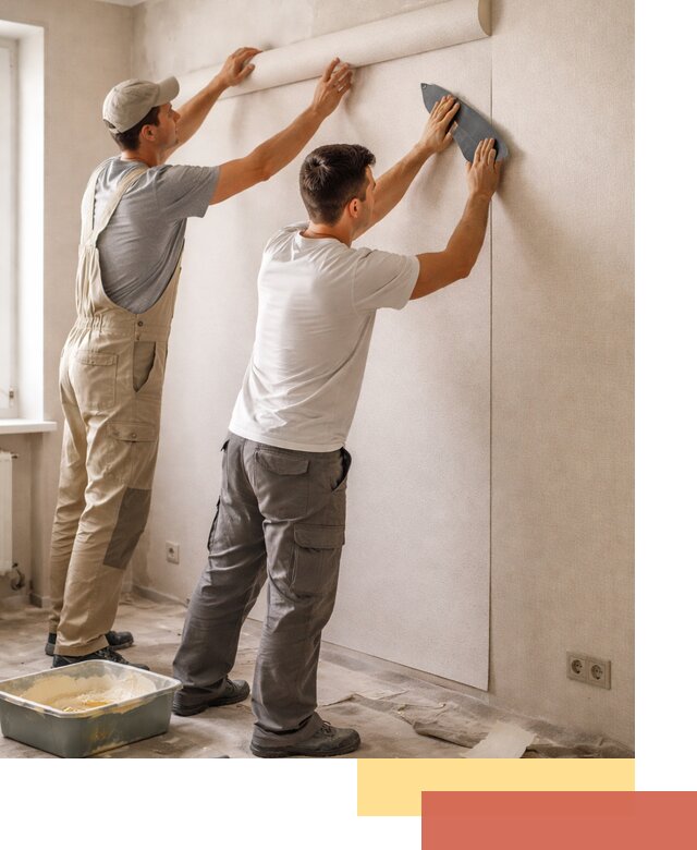 Поклейка виниловых обоев в Котласе профессионально и качественно