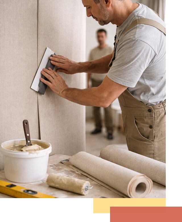 Поклейка текстильных обоев в Котласе профессионально и аккуратно