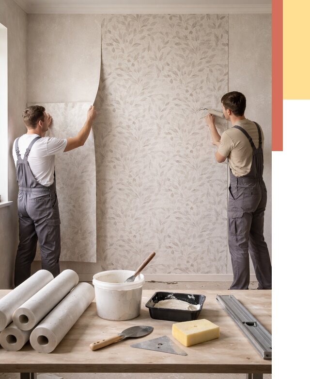 Поклейка обоев с подбором рисунка в Котласе от 3627 руб. | ОТДЕЛОЧНИК-Ктл - быстро и недорого