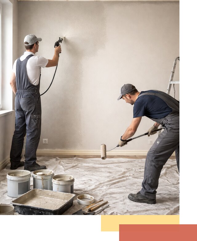 Покраска стен моющейся краской и защита поверхностей в Котласе