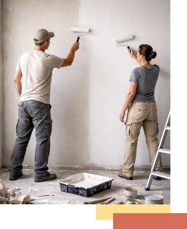 Окраска стен по стеклохолсту в Котласе качественно и долговечно