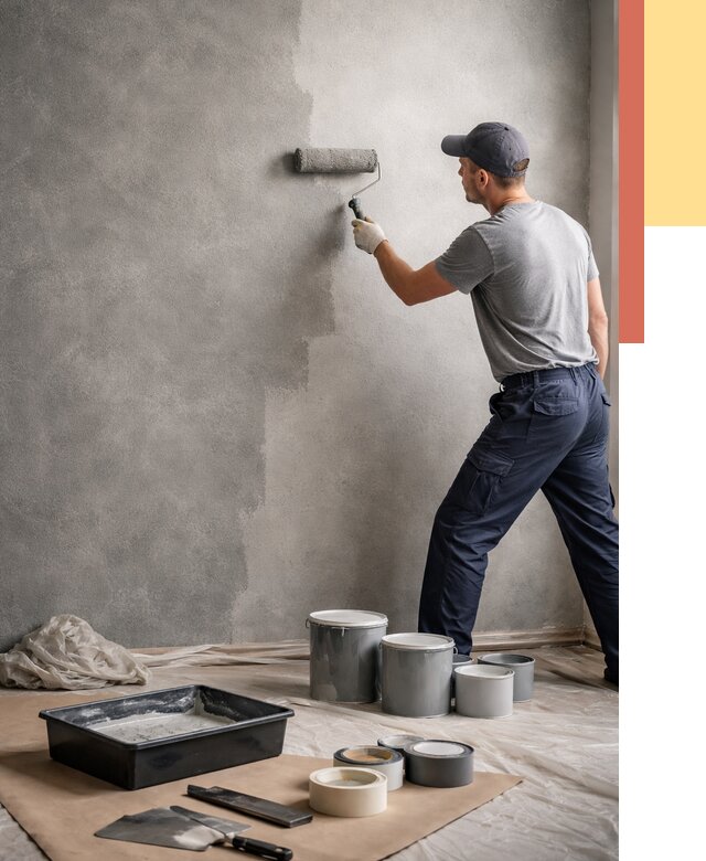 Покраска стен под бетон в Котласе от 674 руб. за м2 — быстро и недорого | ОТДЕЛОЧНИК-Ктл