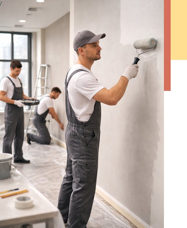 Покраска стен в офисе в Котласе от 8809 руб. — быстро и недорого | ОТДЕЛОЧНИК-Ктл