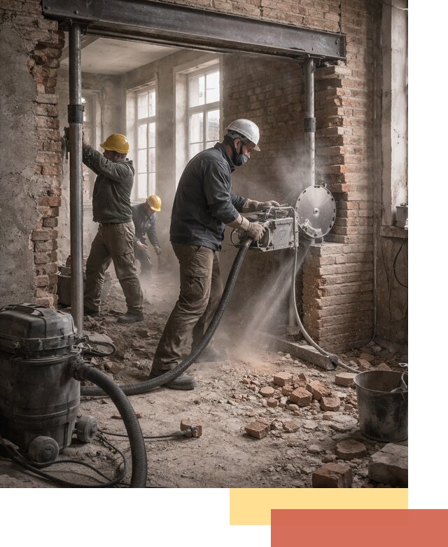 Прорезка проема в стене под дверной или оконный проем в Котласе