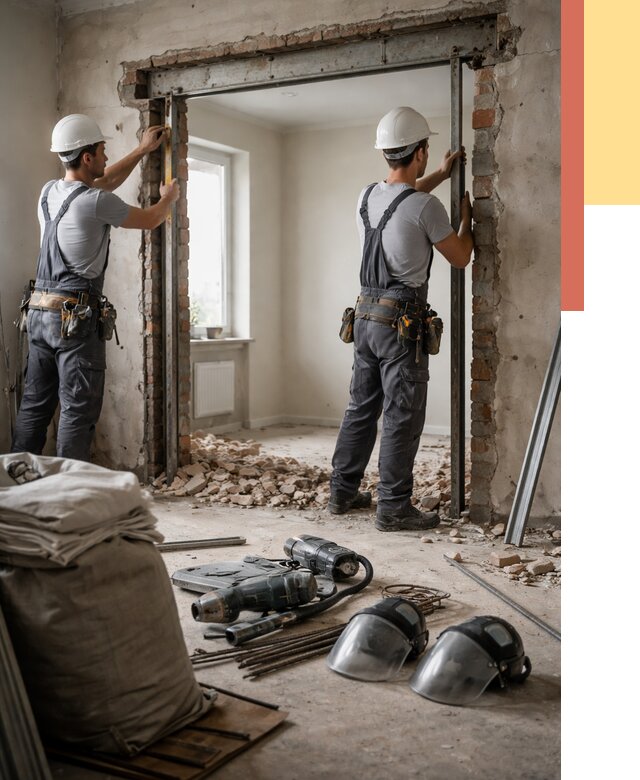 Расширение дверного проема в Котласе от 12954 руб. под ключ | ОТДЕЛОЧНИК-Ктл