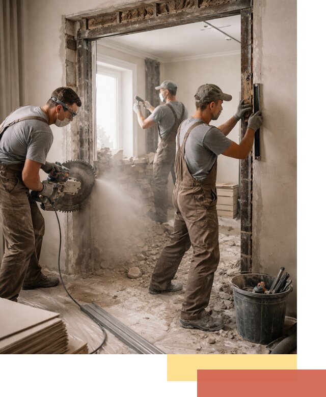 Расширение дверного проема под установку новой двери в Котласе