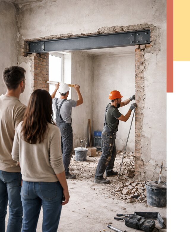 Усиление проема в стене в Котласе от 9845 руб. — усиление дверного проема металлоконструкцией | ОТДЕЛОЧНИК-Ктл