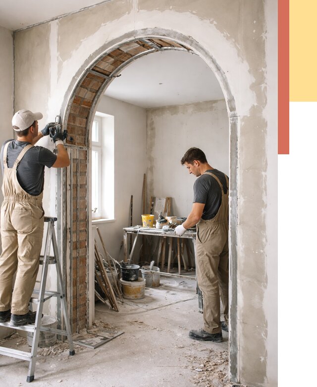 Устройство арочного проема в Котласе от 9845 руб. под ключ — быстро и недорого | ОТДЕЛОЧНИК-Ктл