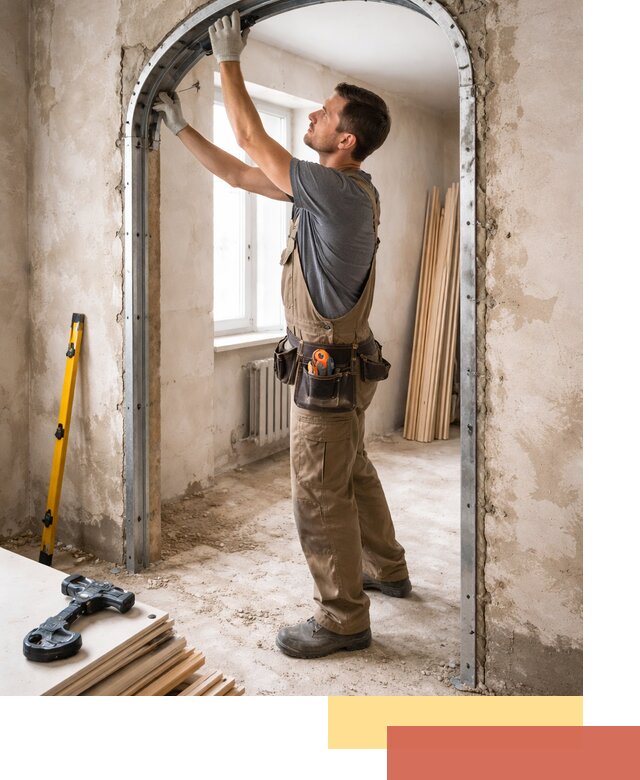 Устройство арочного проема в Котласе под ключ