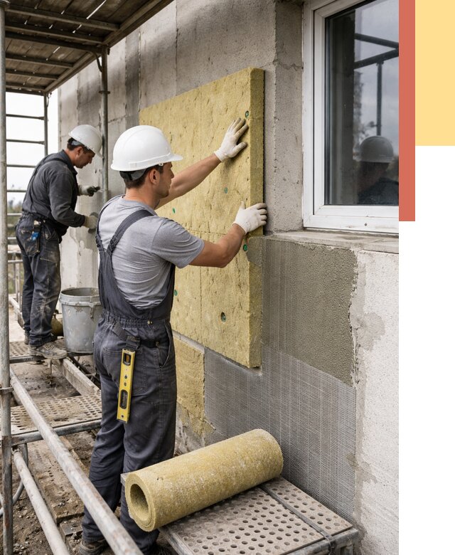 Утепление стен в Котласе от 4456 руб. под ключ — быстро и недорого | ОТДЕЛОЧНИК-Ктл