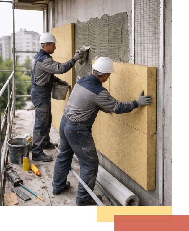 Утепление стен зданий и домов в Котласе качественно и надежно