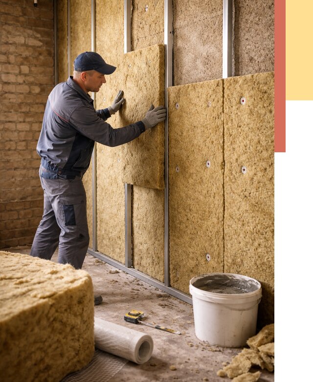 Утепление стен минватой в Котласе от 1399 руб./м2 — недорого и быстро | ОТДЕЛОЧНИК-Ктл