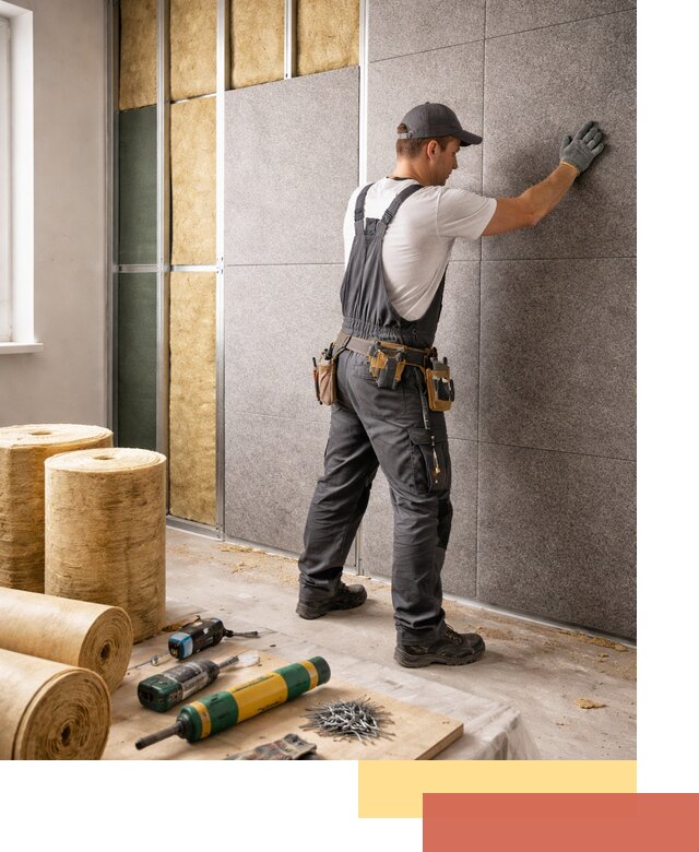 Профессиональная шумоизоляция стен в Котласе для квартиры и офиса