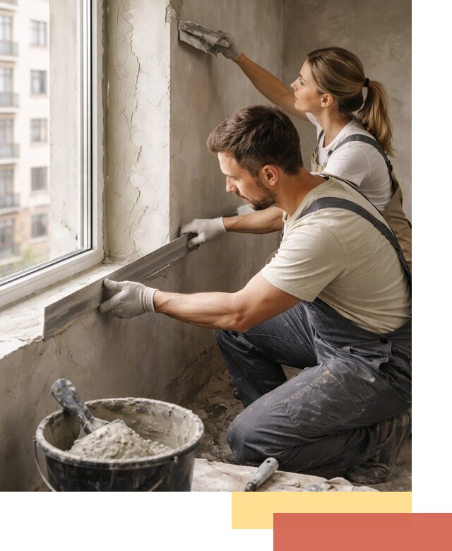 Штукатурка откосов дверей и окон профессионально в Котласе