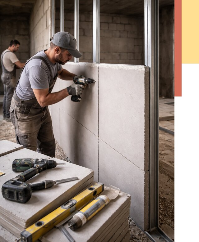 Кладка влагостойких перегородок ПГП в Котласе от 1244 руб. под ключ | ОТДЕЛОЧНИК-Ктл