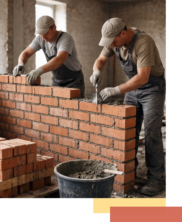 Кладка кирпичных перегородок под ключ в Котласе