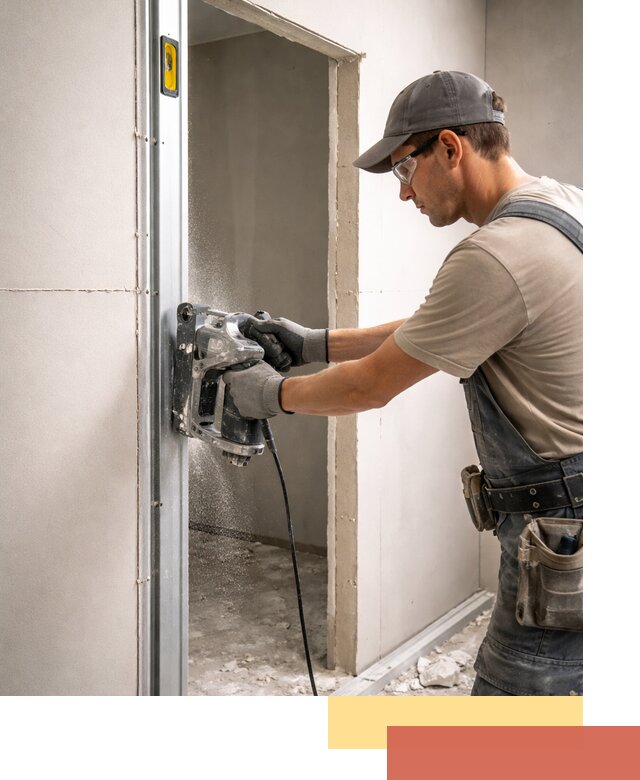 Устройство дверного проема в перегородке в Котласе