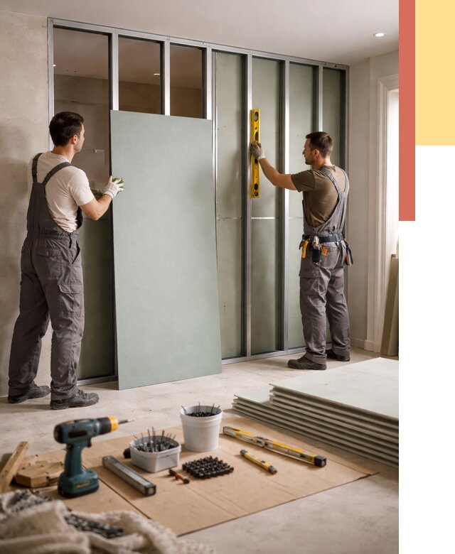 Перегородка из влагостойкого гипсокартона в Котласе от 4974 руб. — монтаж под ключ | ОТДЕЛОЧНИК-Ктл