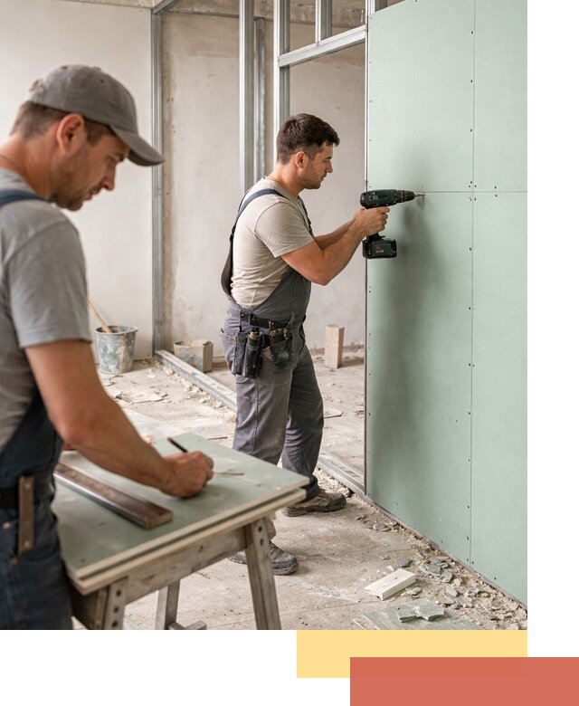 Перегородки из влагостойкого гипсокартона под ключ в Котласе