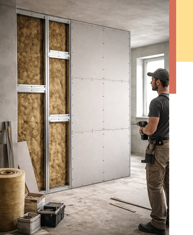 Усиленная перегородка под навеску в Котласе от 13265 руб. — монтаж под ключ | ОТДЕЛОЧНИК-Ктл