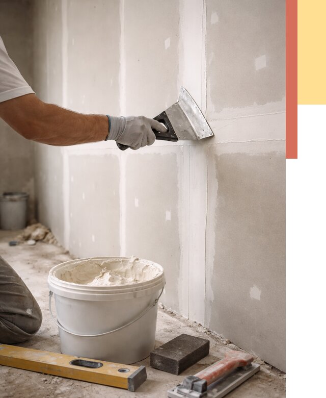 Шпаклевка перегородок из гипсокартона в Котласе от 2591 руб. — услуги ОТДЕЛОЧНИК-Ктл