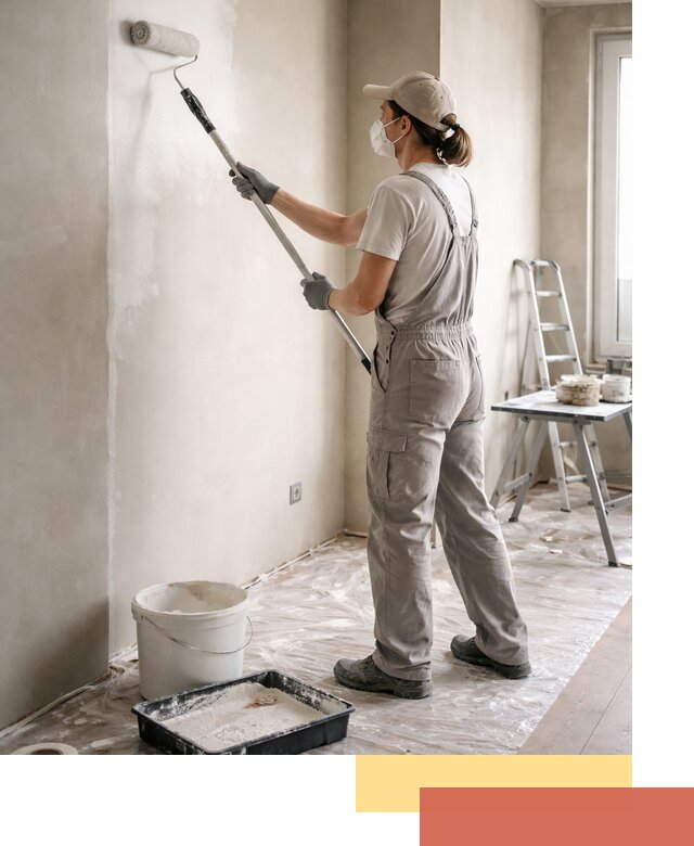 Покраска перегородок из гипсокартона в Котласе качественно и недорого