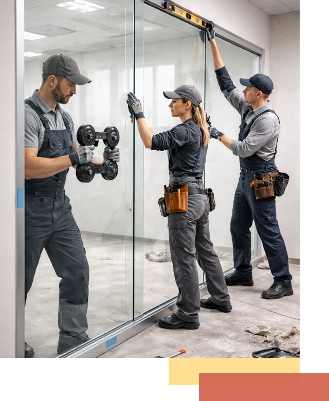 Профессиональный монтаж стеклянных перегородок в Котласе